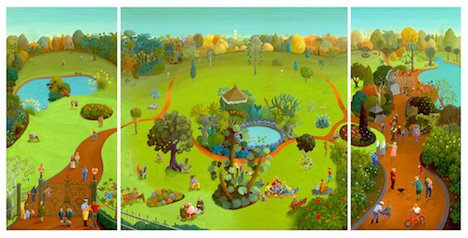 Garden for all seasons, 1983 printed 2013 | Giclee digital print, edition 12  SOLD OUT| cm (image) | Original painting: Collection Arts Centre Melbourne
    