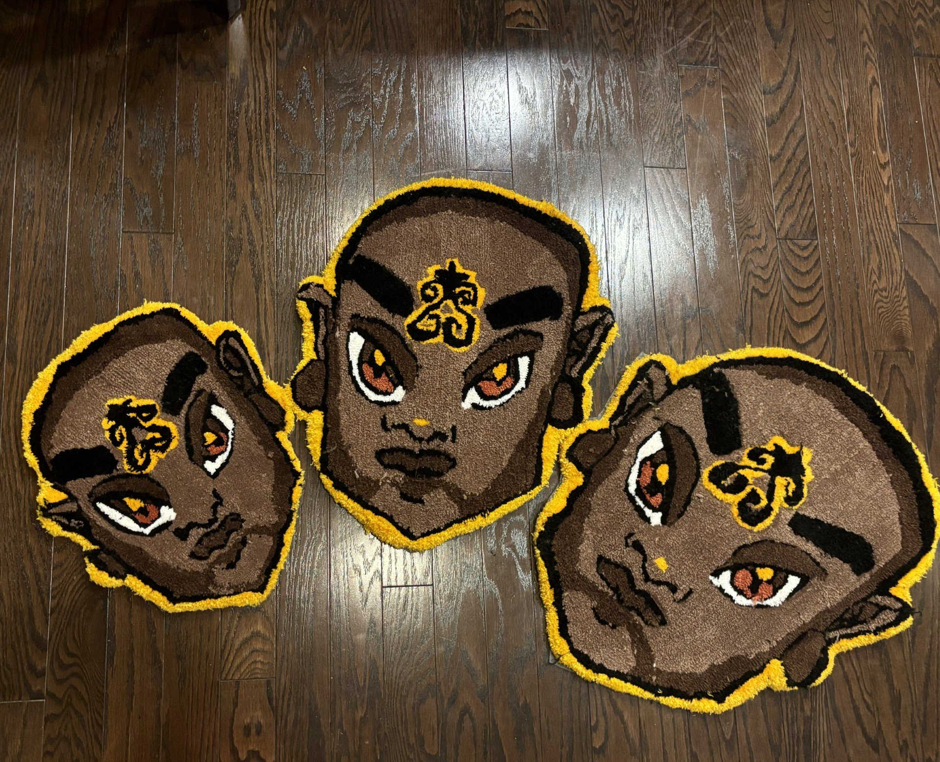 90seven logo head rug.