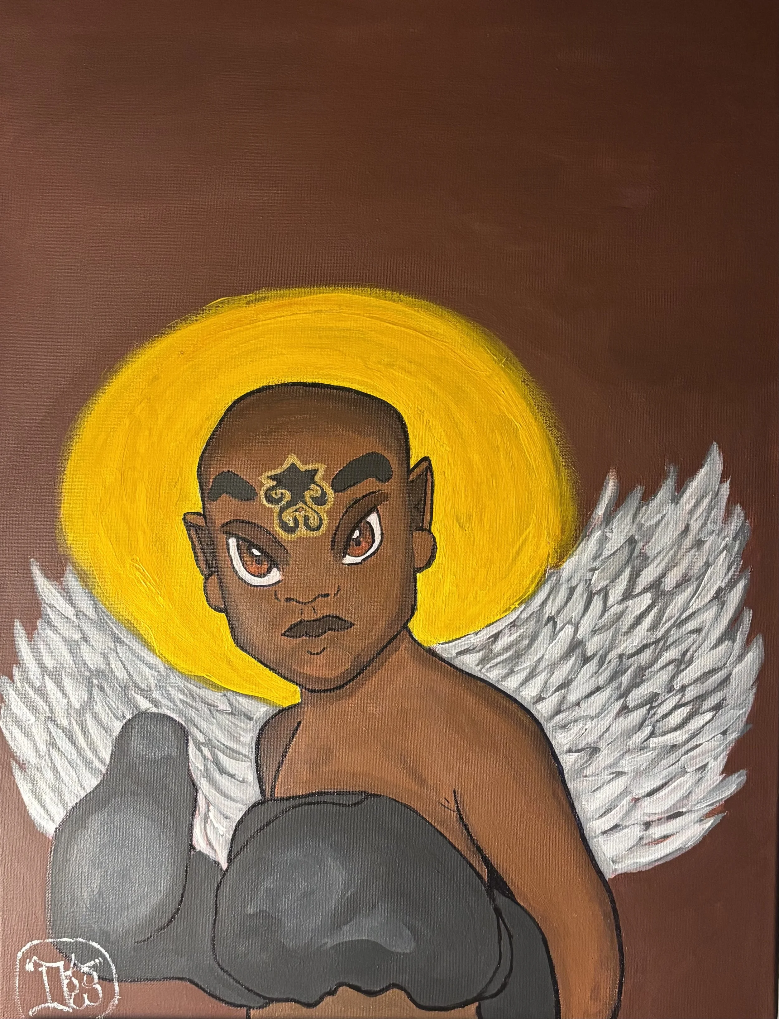 Guardian Angel (original) Painting, 18” x 24”