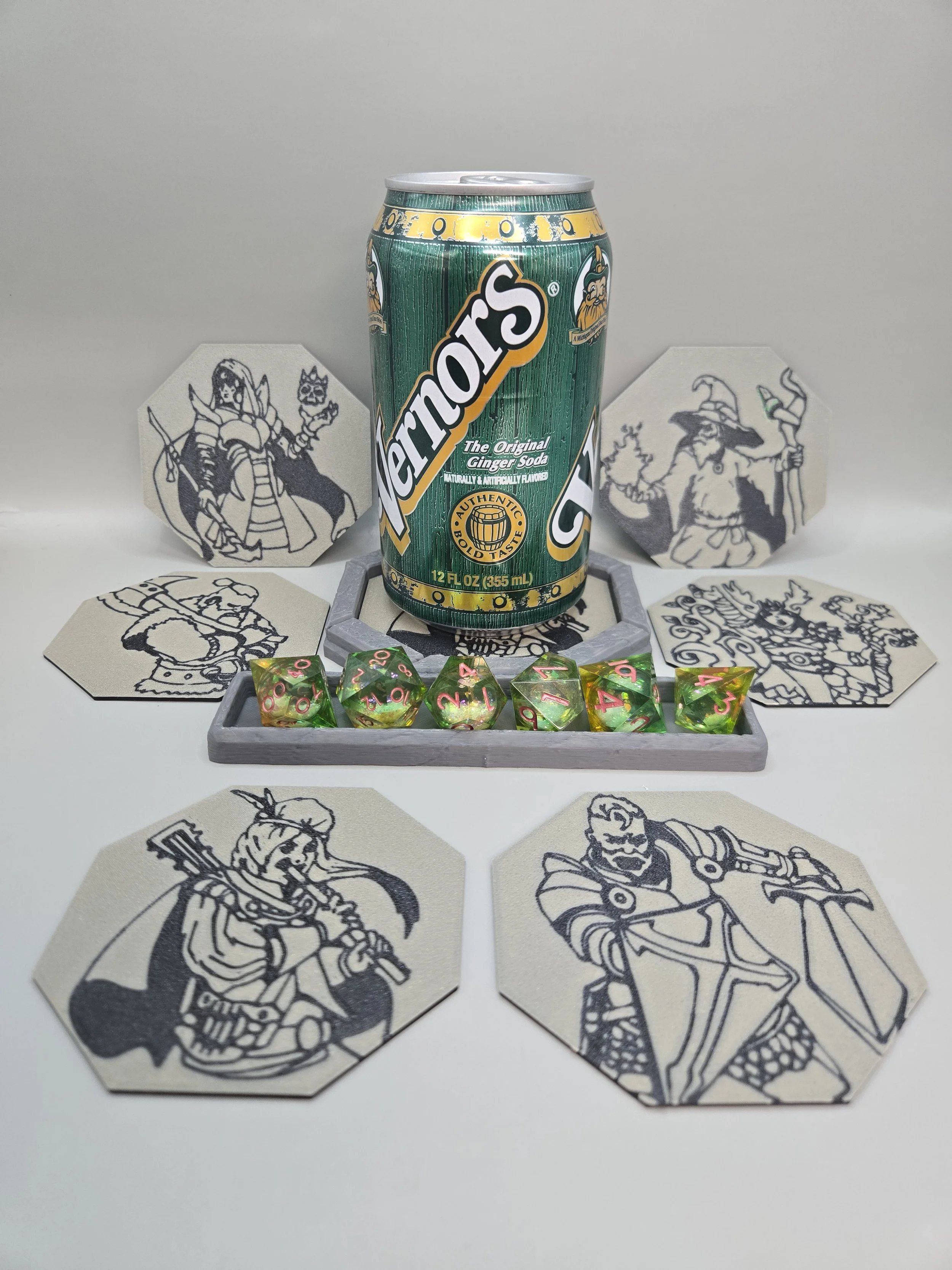 Fantasy Coaster/Dice Holder Set