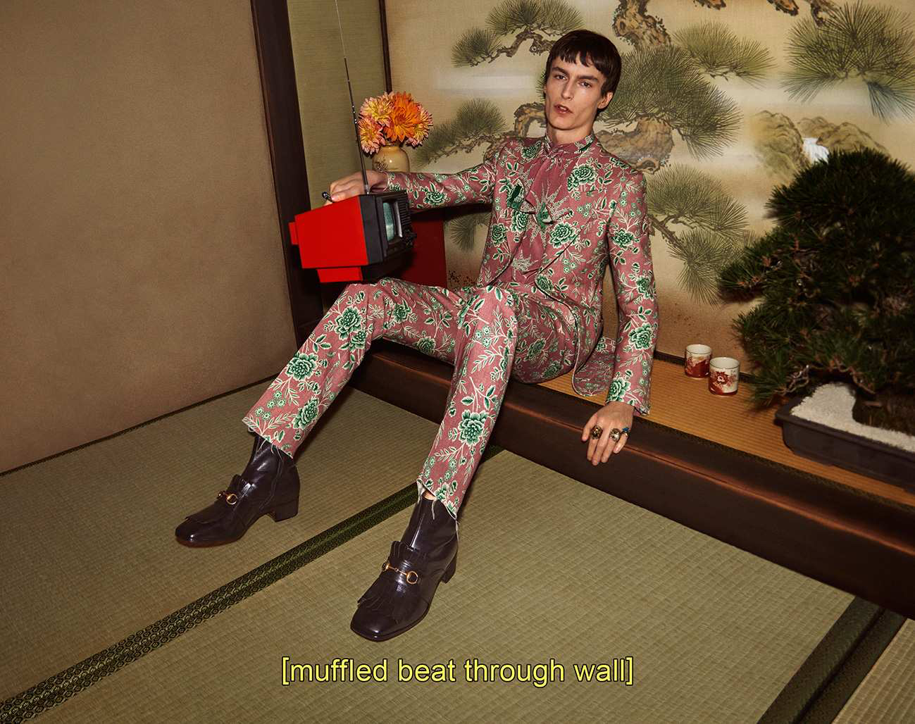 IN JAPAN, WITHOUT JAPAN: This Gucci campaign borrows the streets, signage, and energy of Japan, yet excludes Japanese models from the frame’s center. Their presence in the background creates an illusion of authenticity, but not inclusion.