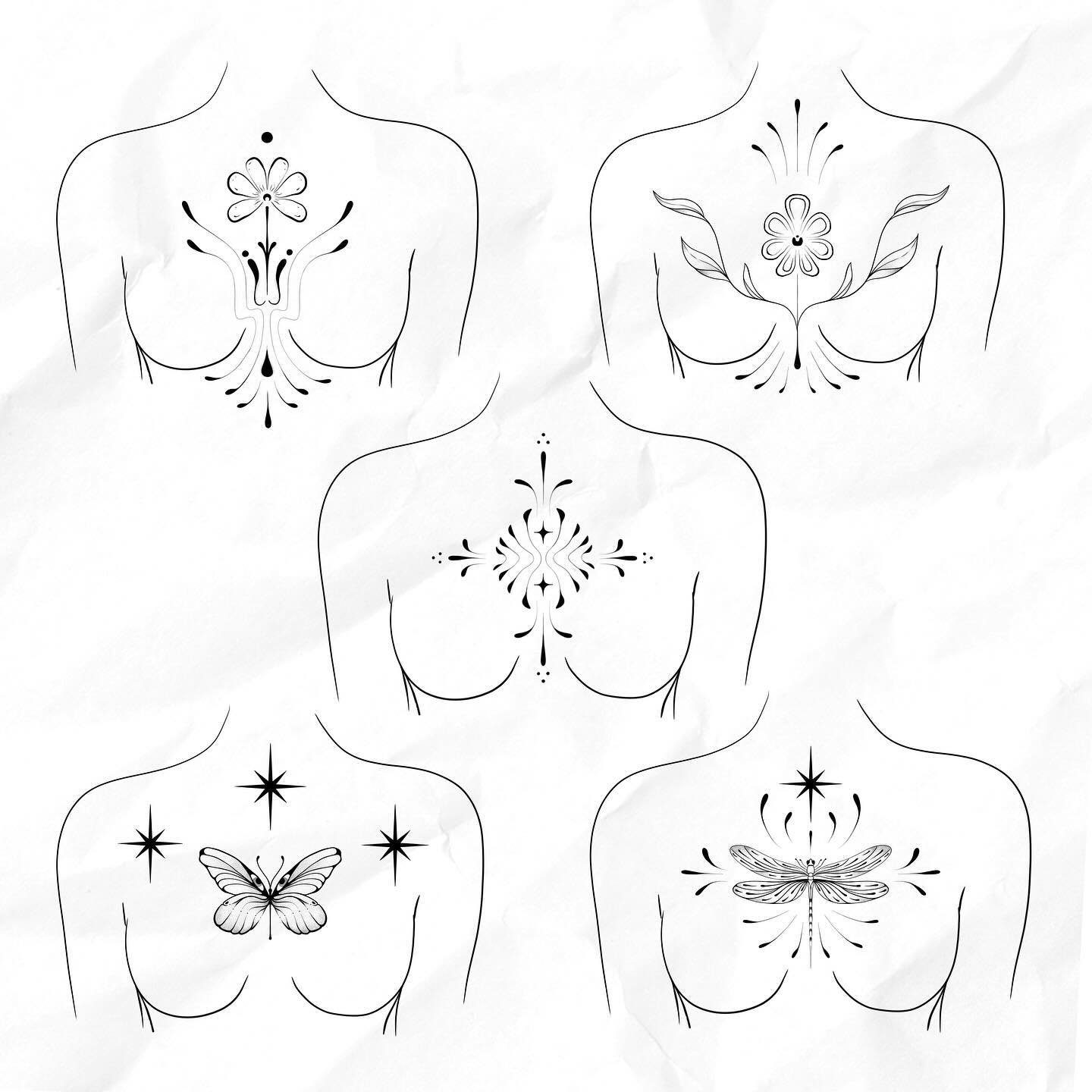 ‼️CHEST DESIGNS‼️ ahhh so excited to release these and tattoo them!! DM or link in bio to enquire or book xx 

Booking for Dec! Almost all weekends full so DM to claim a spot!! 

#tattoo #tattoos #tattooart #tattooed #tattooideas #tattooartist #flash