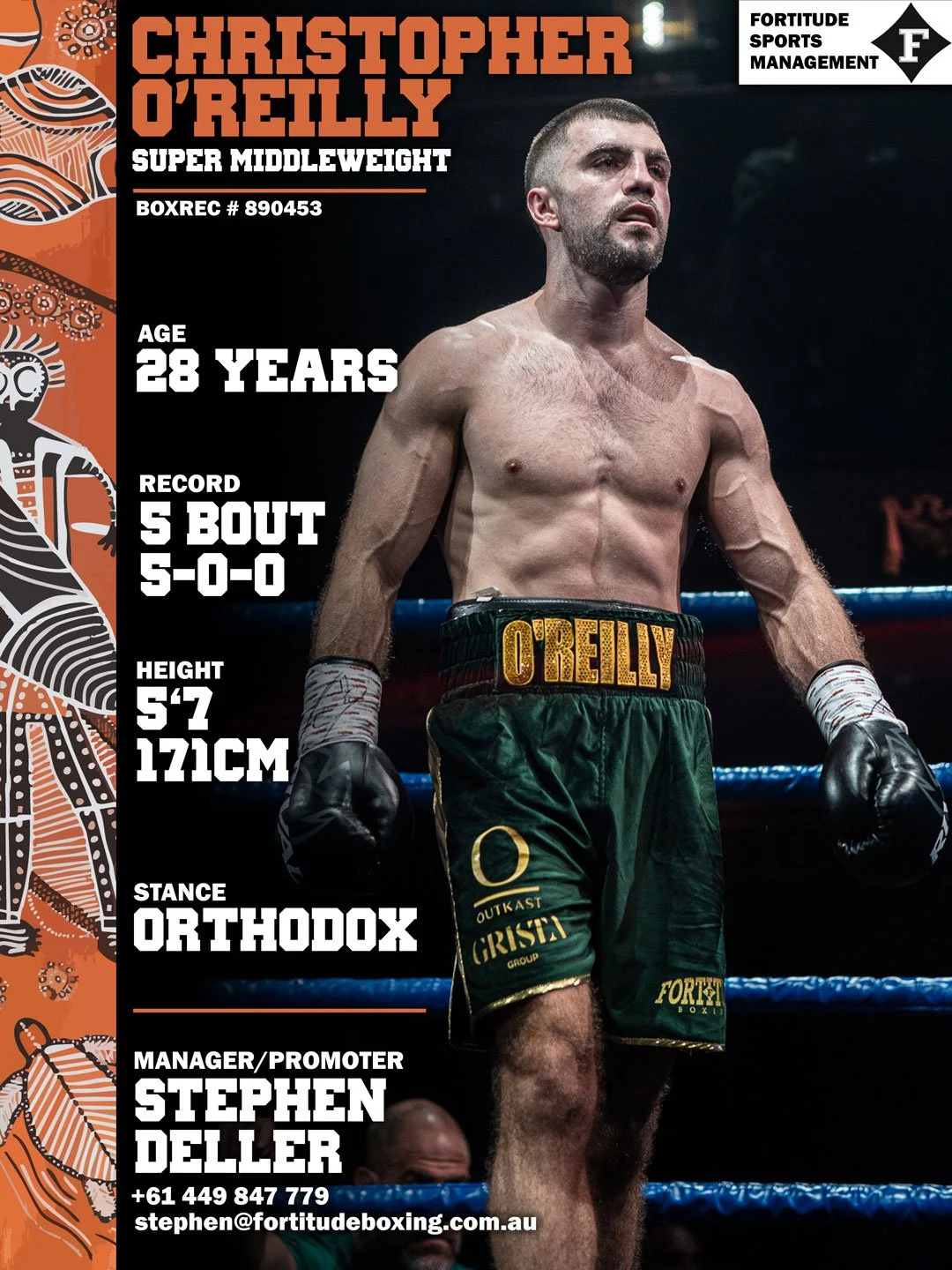 Christopher O'Reilley The Irish Tank Middle Weight Irish Boxer