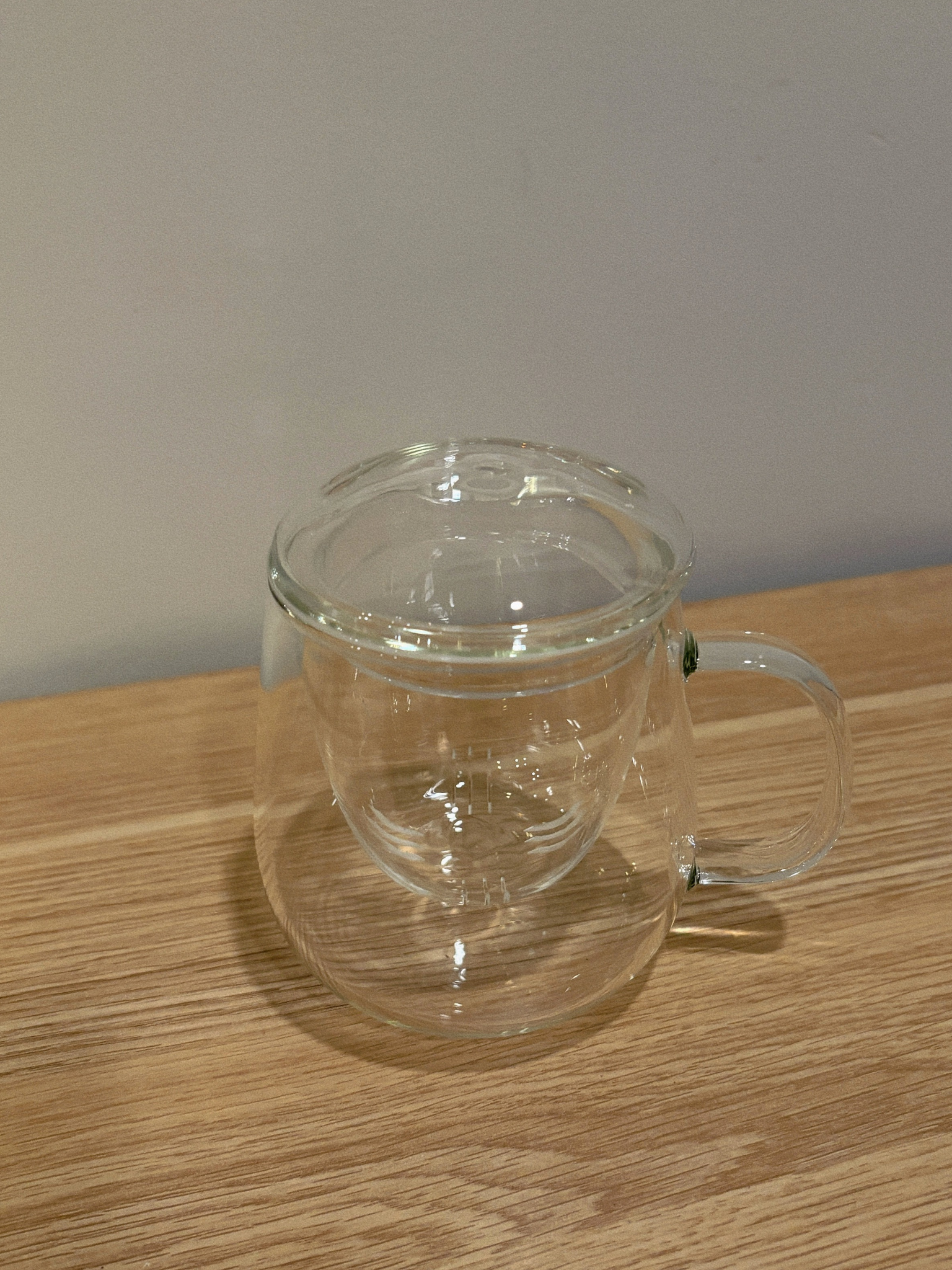 Glass Tea Cup with Infuser and Lid