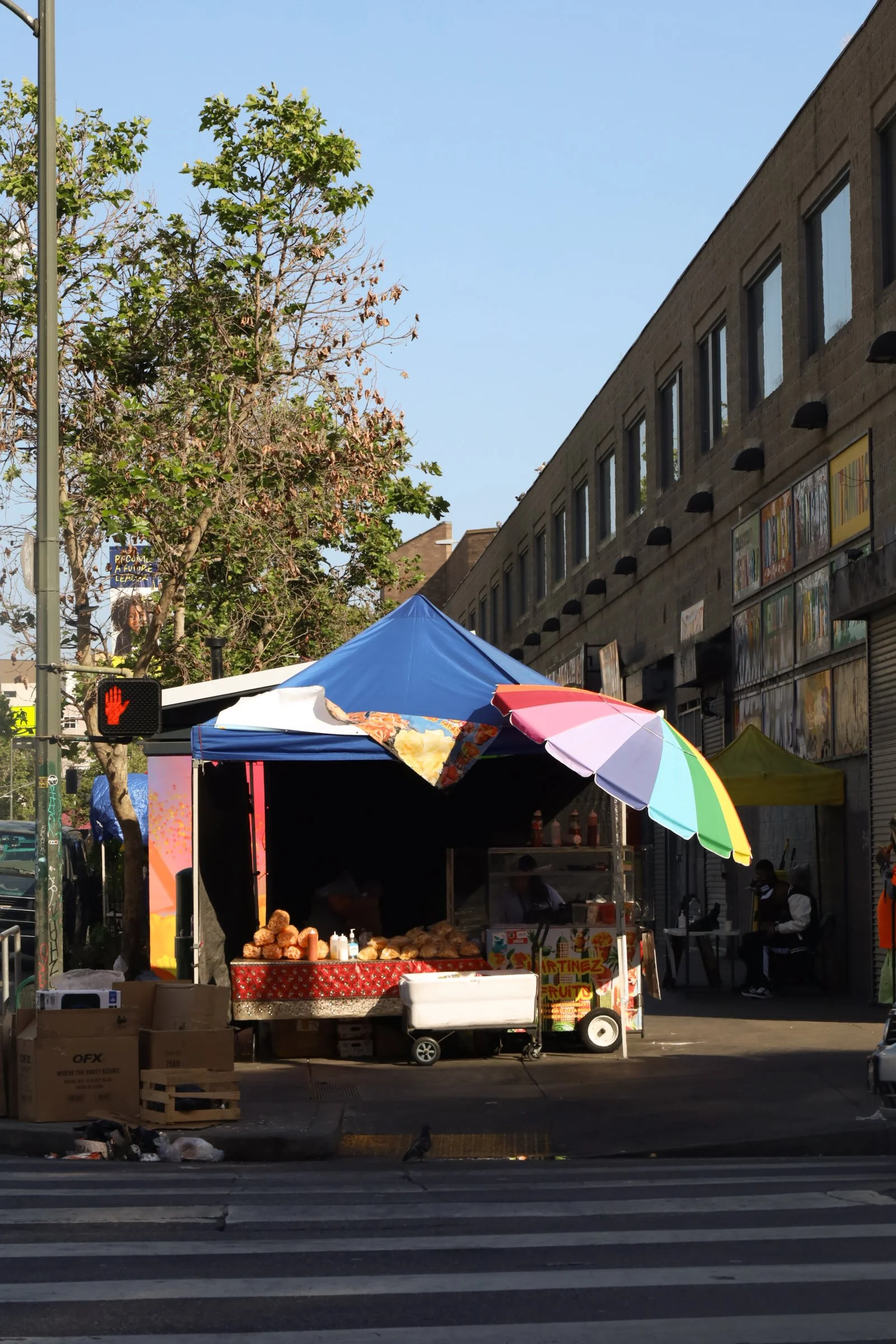 eksocials street photography rainbow umbrella, downtown la