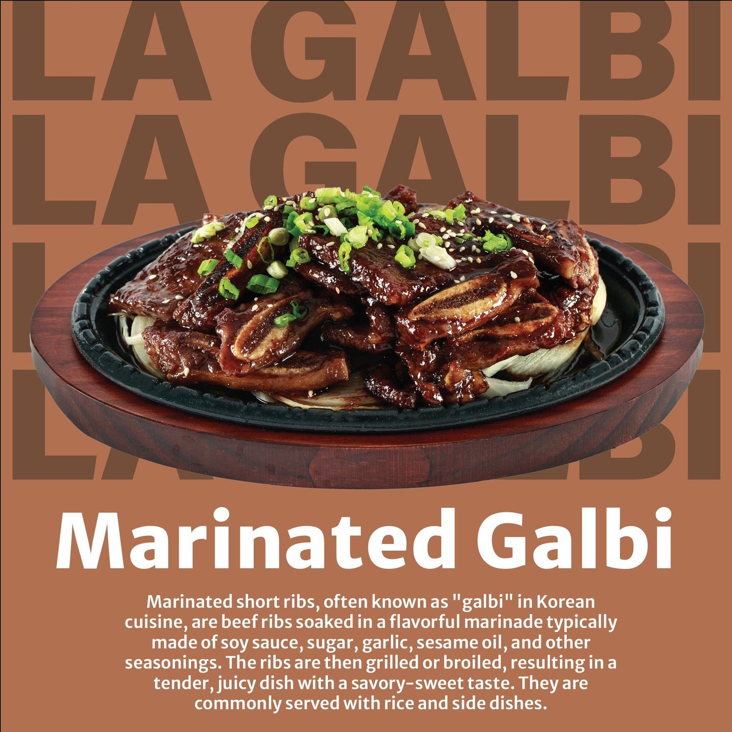 🍖 Prepare 'Savory' Friday with Marinated Galbi 🇰🇷

Tender, juicy beef short ribs, marinated to perfection with soy sauce, sugar, garlic, sesame oil, and more. Grilled or broiled for that irresistible smoky flavor, every bite is a delicious blend o