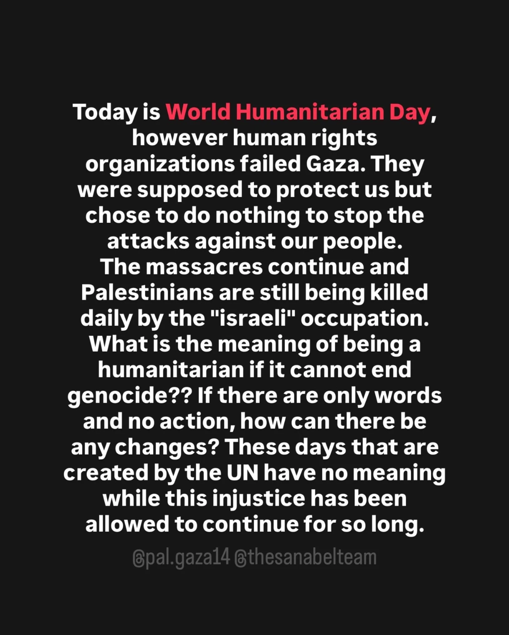 On this day there was more massacres that resulted in martyrs across Gaza. Humanitarian law has no meaning. It has been proven many times. We want to give thanks to our entire team, and the civil defense teams who continues to work everyday to serve 