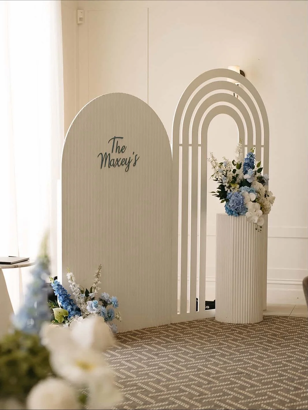 The Maxey&rsquo;s reception 🤍 Had the pleasure of provided our level up sitdown package for these guys to complete the styling for their big day. 💍