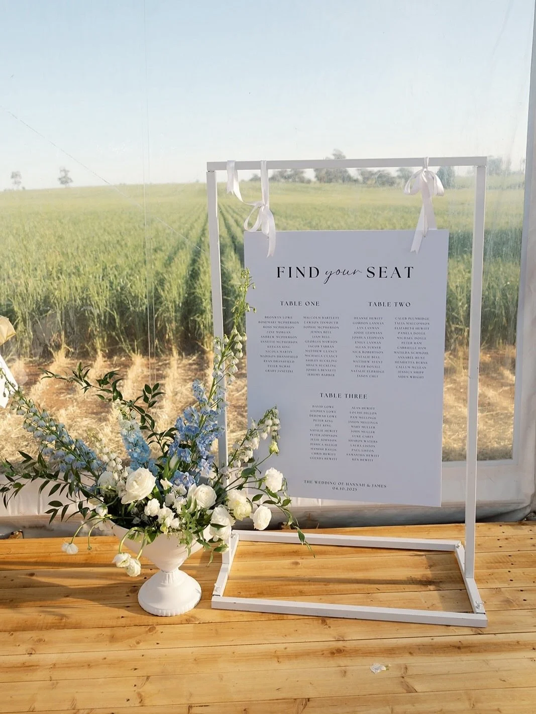 ✨Foam Board Seating Charts✨

Our standard seating charts selected in all packages and to purchase on their own. 

Upgrades to seating charts available at request also, we have been seeing some incred inspo online- just send us a dm for a personalised