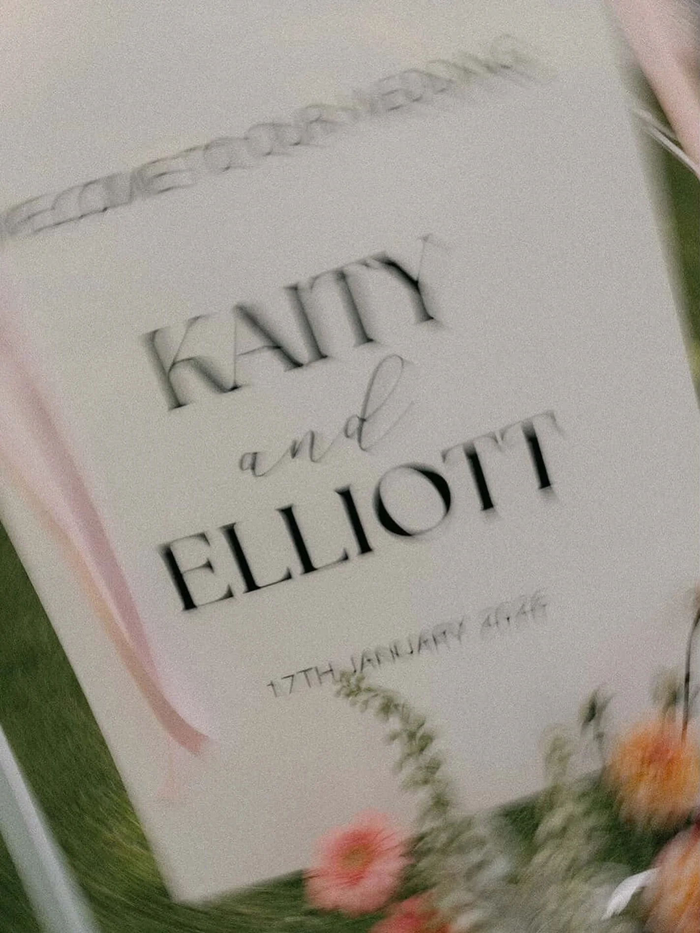 Peak at Kaity &amp; Elliotts beautiful signage for the day 💛🎀🌷

Photography @weddingswithryal 
Florals @blooms_bytill 
Venue @woolbrookhomestead