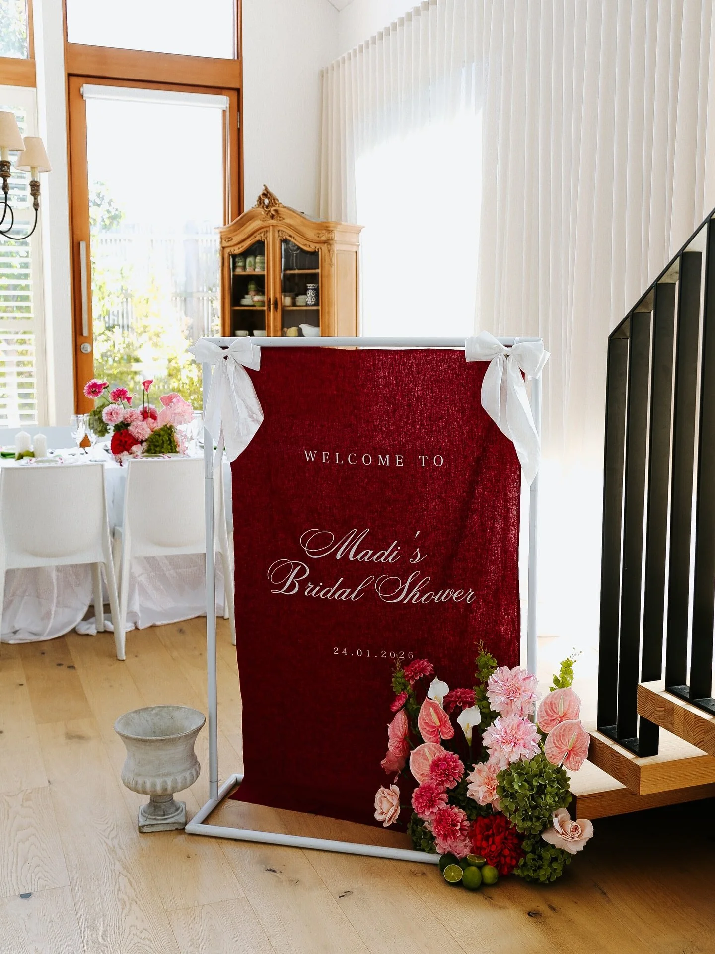 Bridal Shower Linen Signage 💍🤍🍃💞🌷