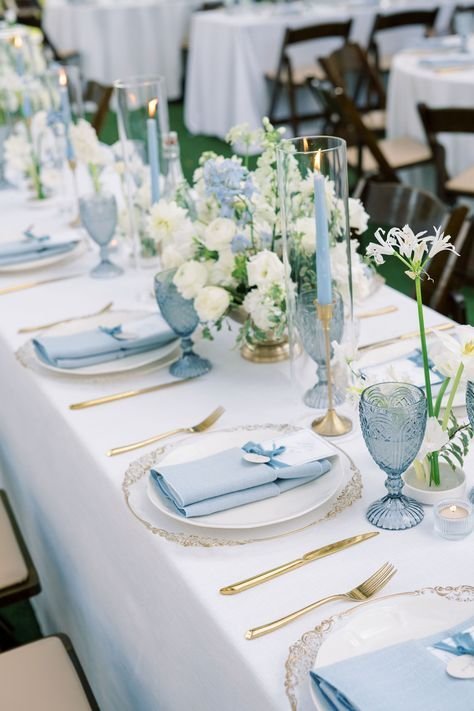Blue Hemmed Napkin
