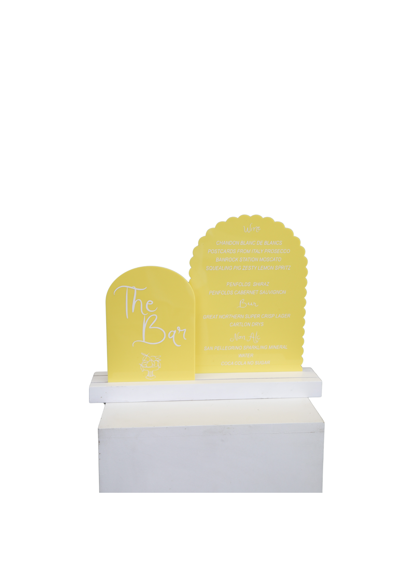 White Duo Sign Holder