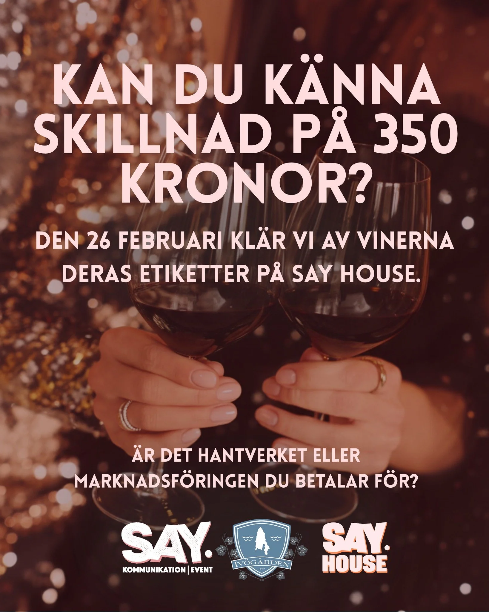 G&aring;r det verkligen att smaka skillnad p&aring; 150 kr och 500 kr n&auml;r etiketterna f&ouml;rsvinner? Let's find out! V&auml;lkommen till en kv&auml;ll p&aring; SAY HOUSE (@the.say.house) d&auml;r vi kl&auml;r av vinerna deras prestige och l&ar