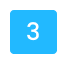 Blue square with the number 3 inside.