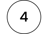 Number 4 enclosed in a white circle on a black background
