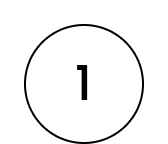 Number one inside a white circle on a black background