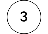 Number three inside a white circle on a black background