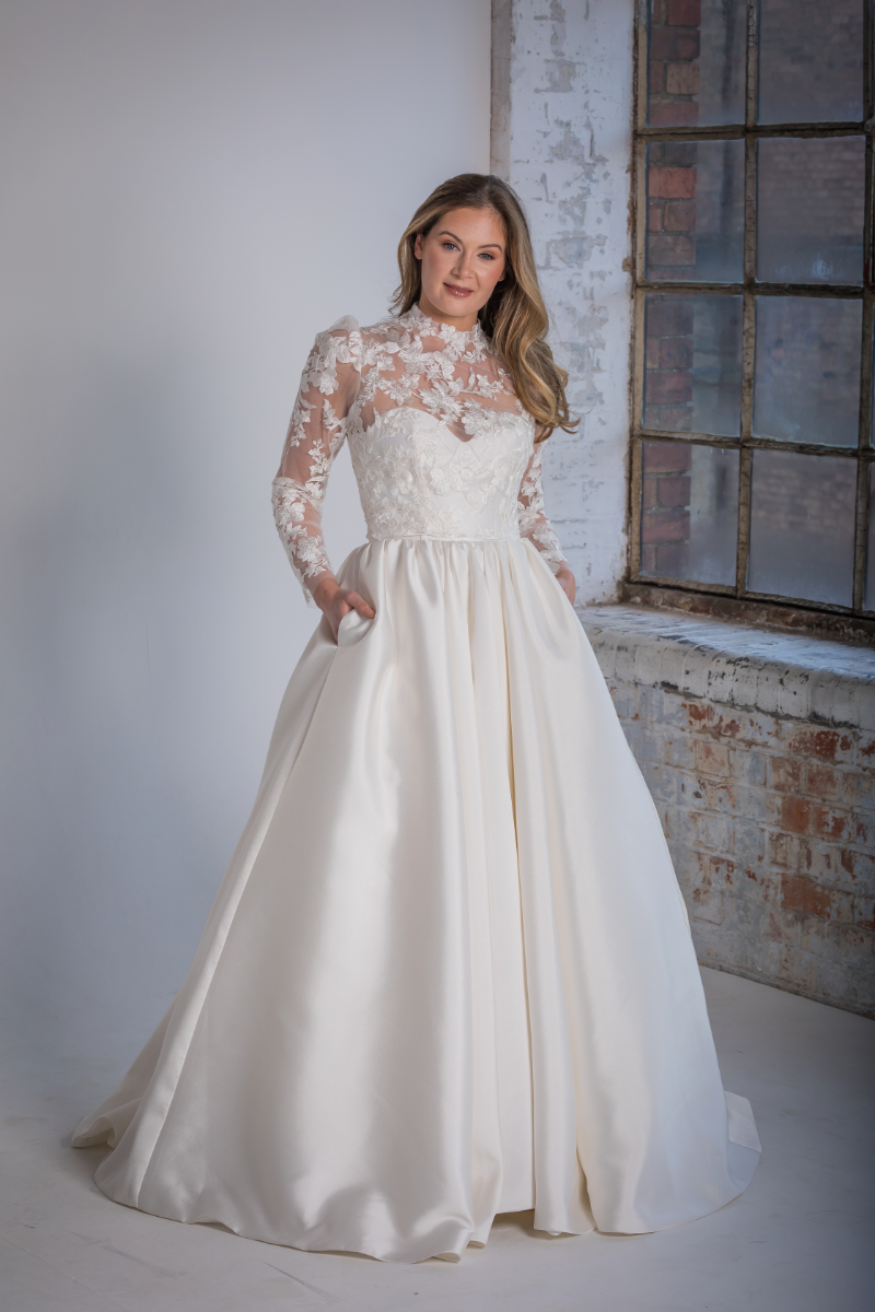 Lucille (main for sophia bolero) Mikado Wedding Dress with Sophia Lace Bolero Orchid Collection Natalya James 2025-56.png