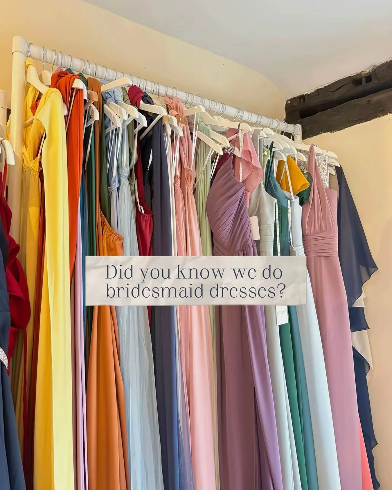 Did you know we do bridesmaid dresses?🤭
We have a range of bridesmaids dresses such as multi-way, satin, tulle, chiffon, &amp; more in sizes 4-40 and up to 50 different colours! 
If you&rsquo;re on the lookout for your bridesmaids dresses and would 