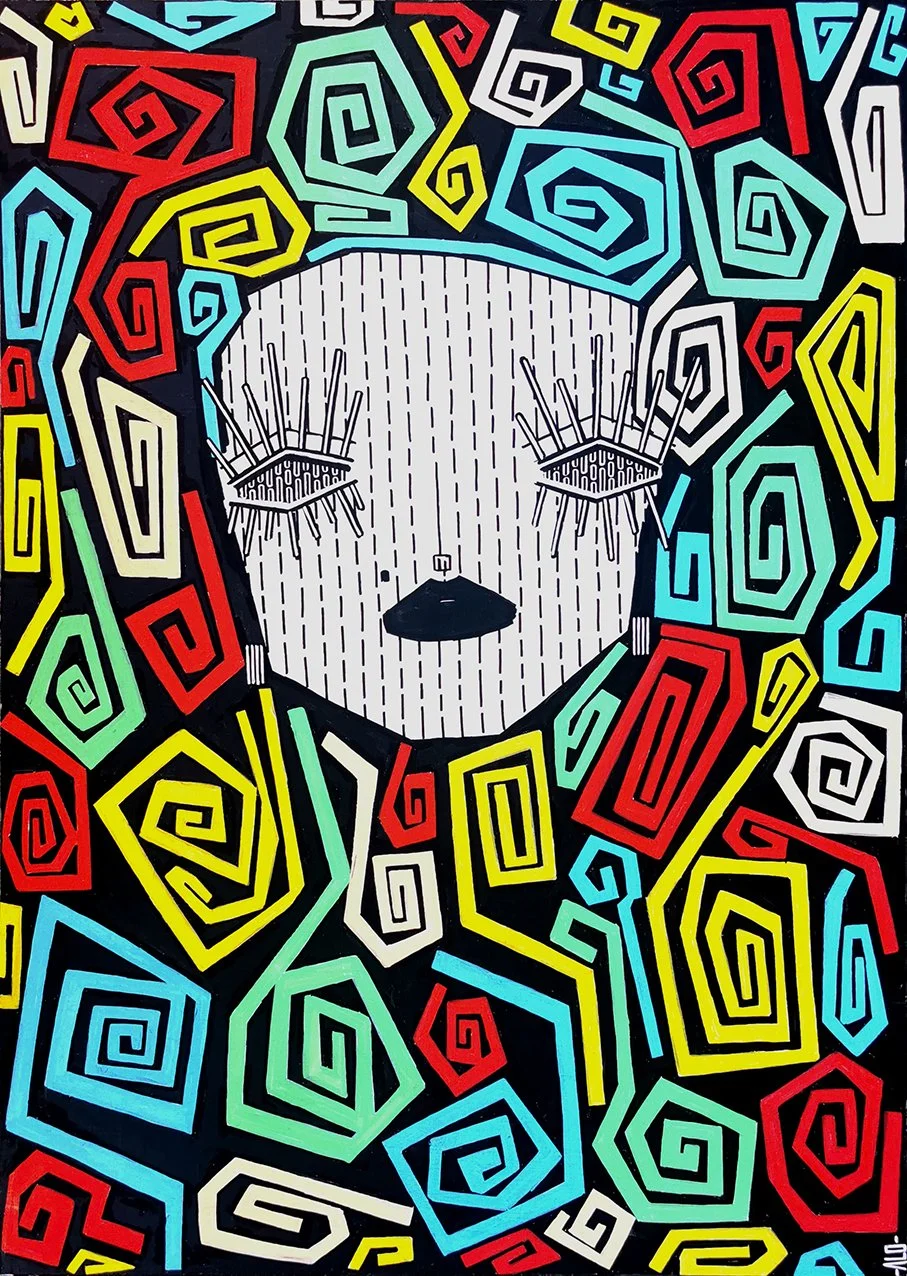 "Medusa" (Alt. Version) - 60x80 cm - Acrylic on wood board