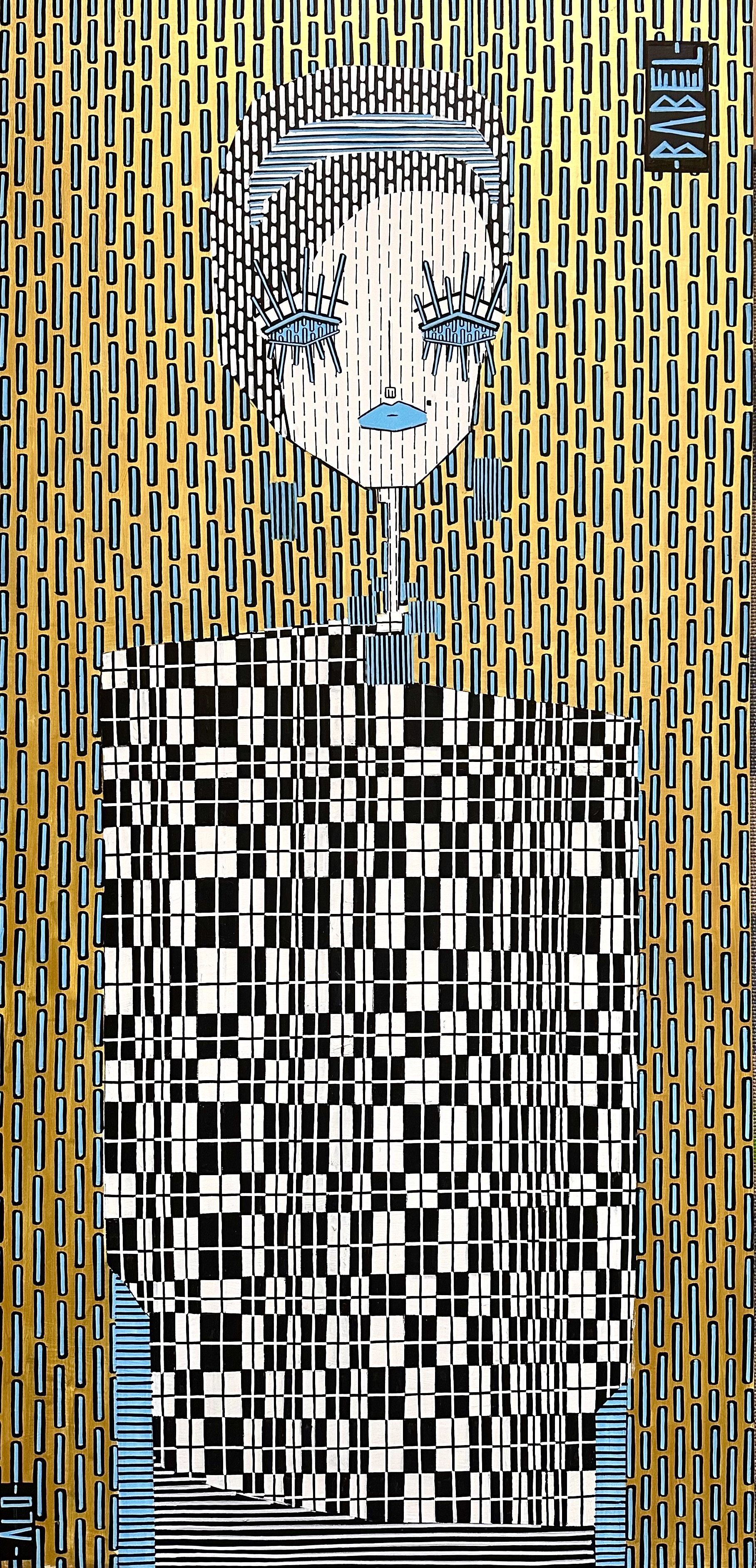 5 - "Babel" - 60x120 cm  - Acrylic paint on on wood board