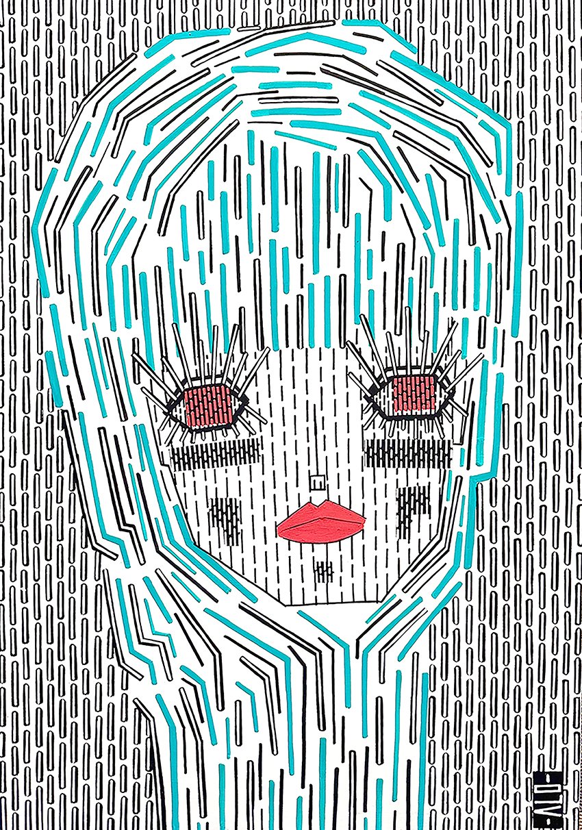 7.9 - "Ninetta" - 50x75 cm - Acrylic paint on wood board