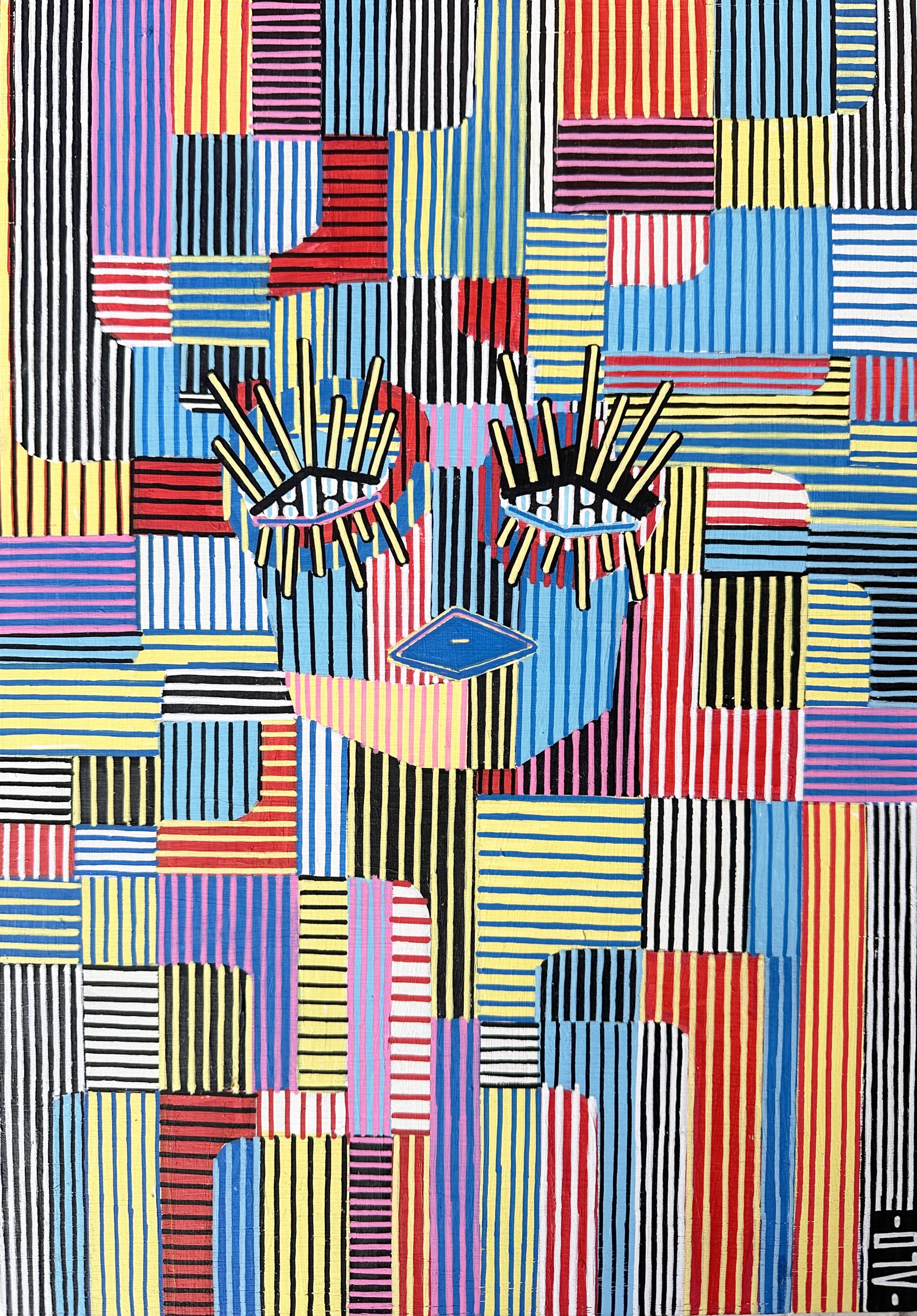 7.4 - "Medusa" - 30x40 cm - Acrylic paint on wood board