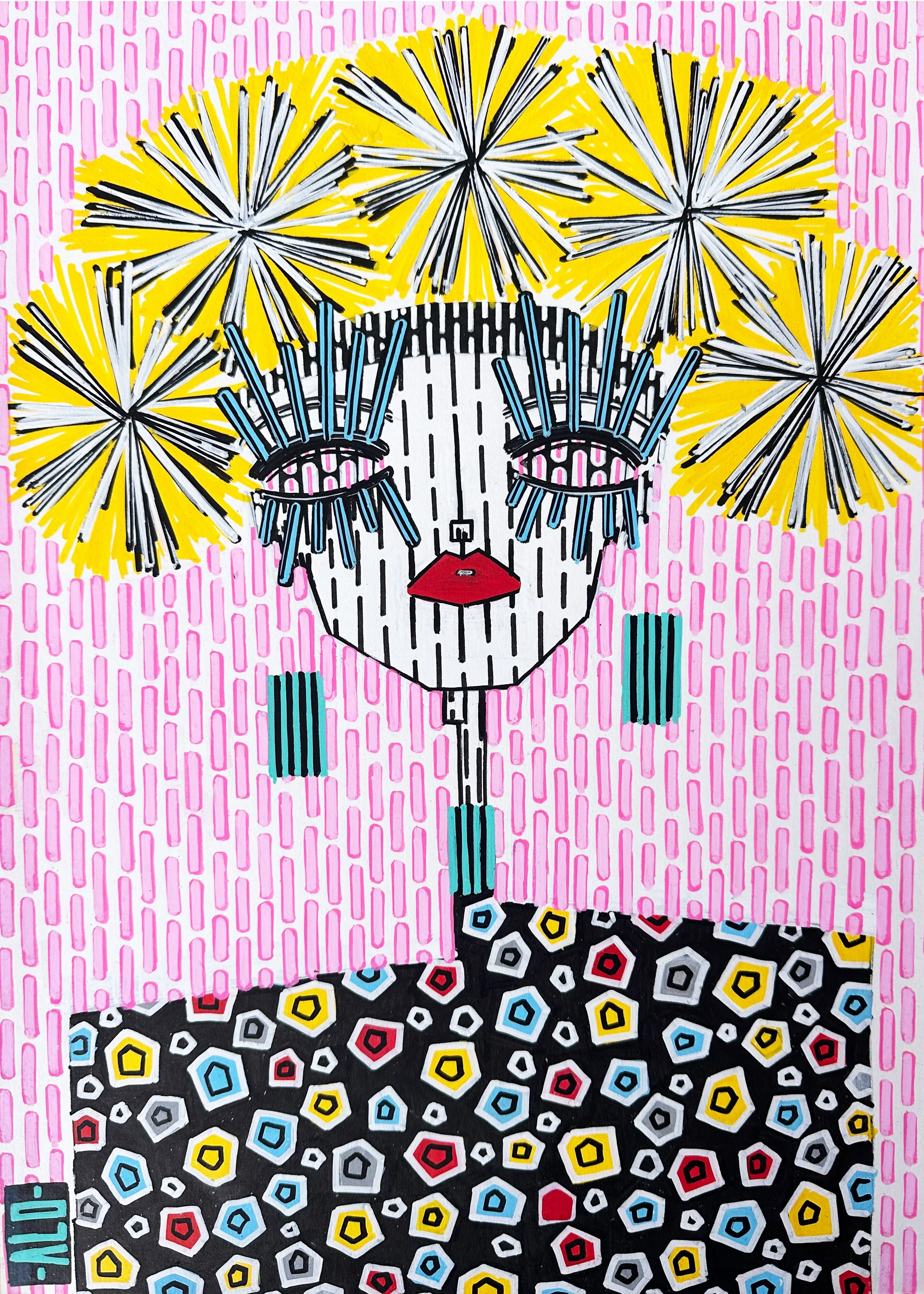 Original painting on paper A3