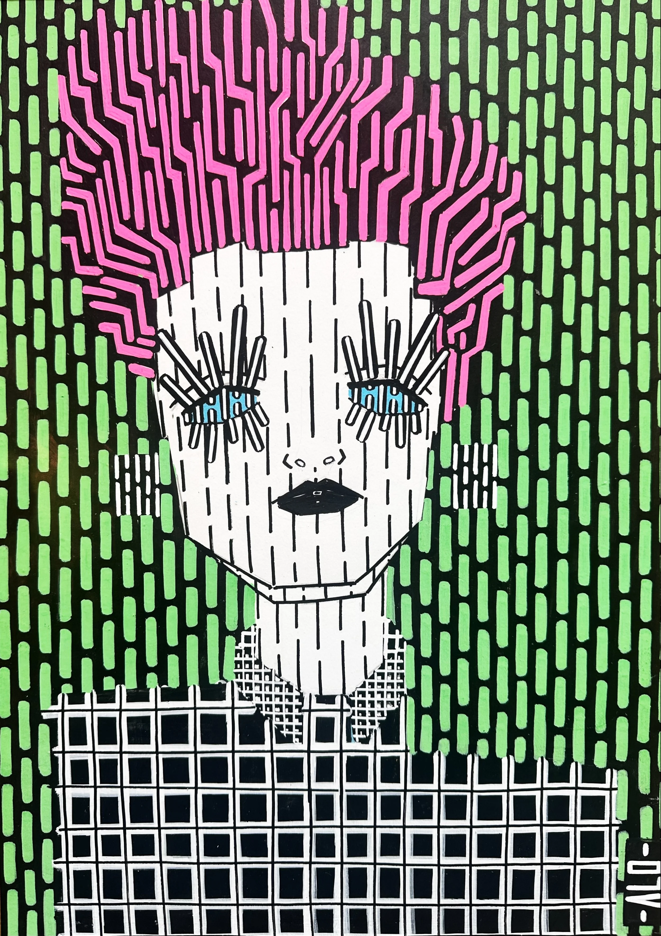 "In heaven" (Henry Spencer/Eraserhead" - A3 - Acrylic on paper