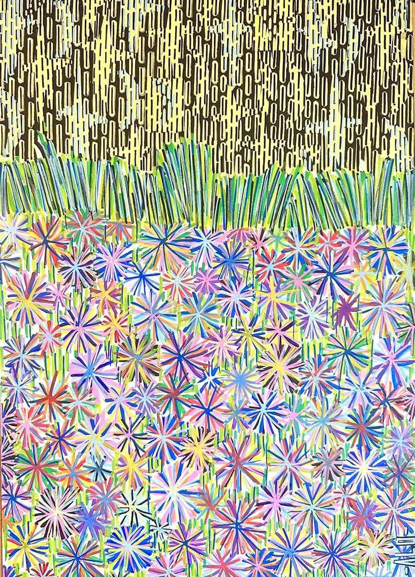 "September night" - 55x80 cm - Acrylic on wood board