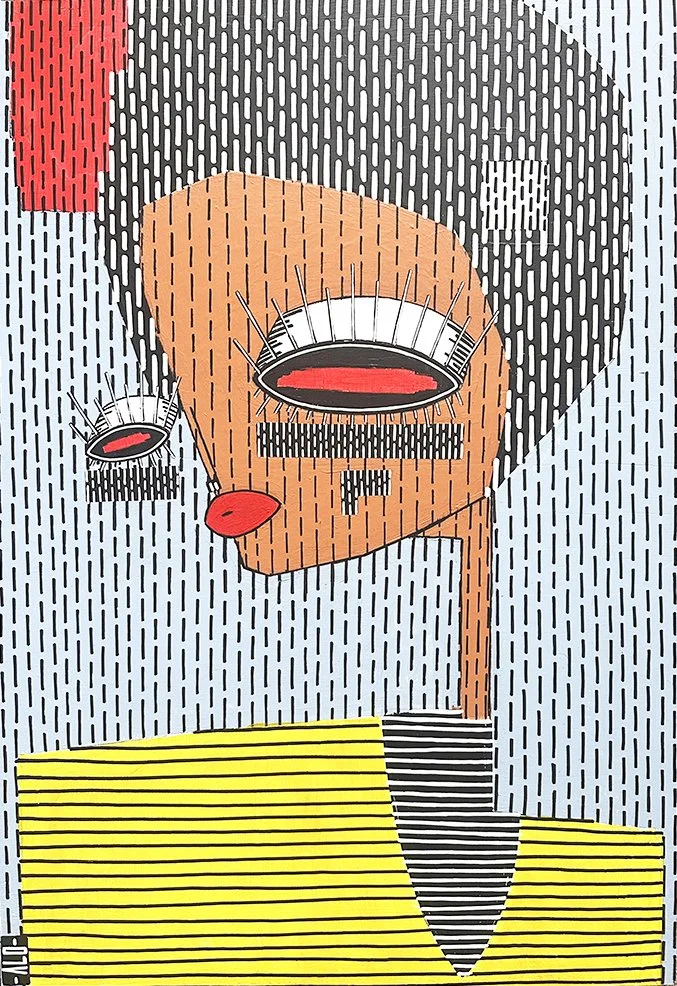 4 - Untitled (Profile) - 55x80 cm - Acrylic paint on wood board