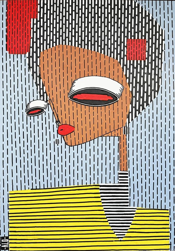 7 - “Profile” (African Lady) - 50x70 cm - Acrylic paint on wood board