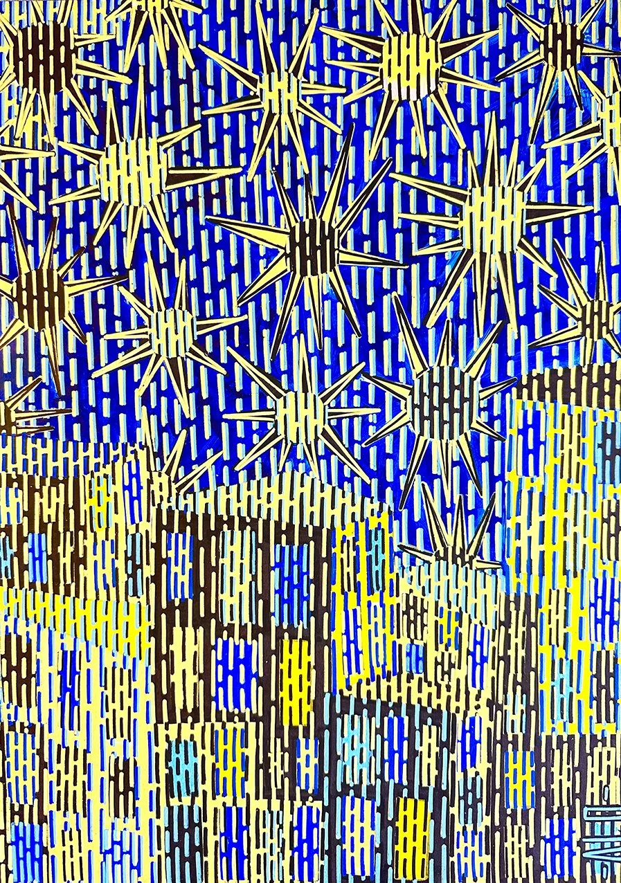 "Untitled" - 55x80 cm - Acrylic on wood board