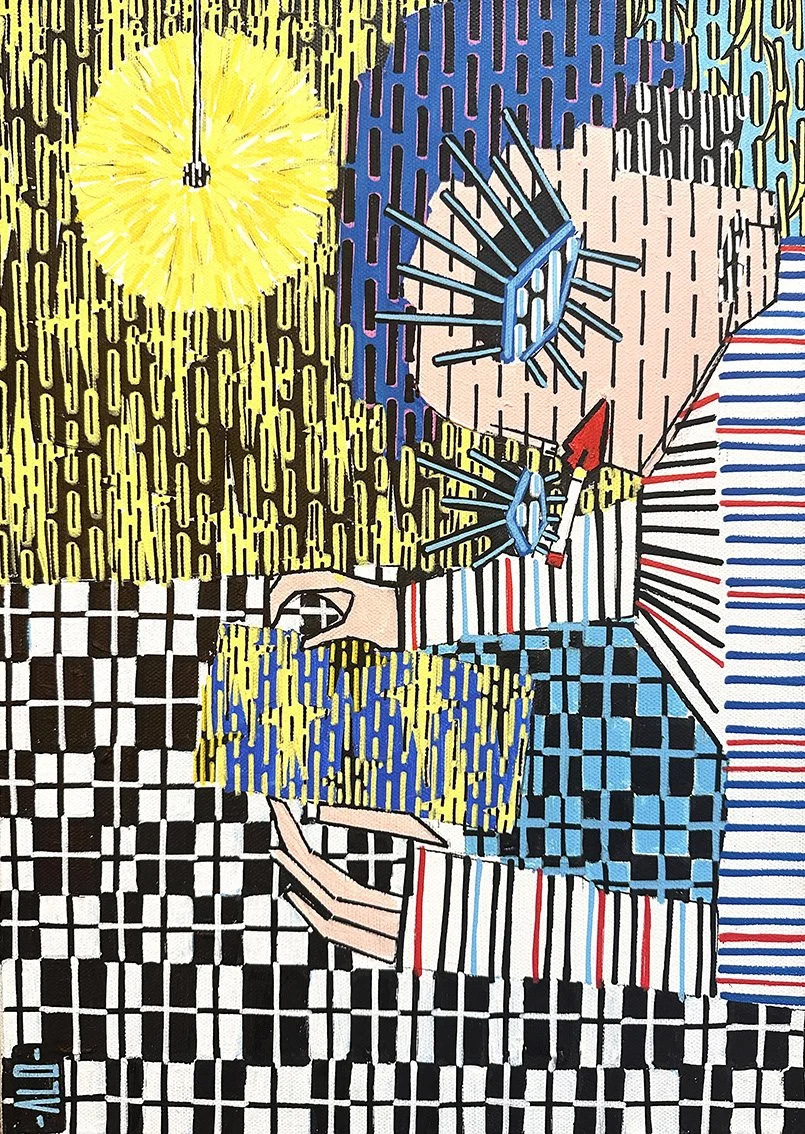 "Little boy made a mistake" - 55x80 cm - Acrylic paint on wood board