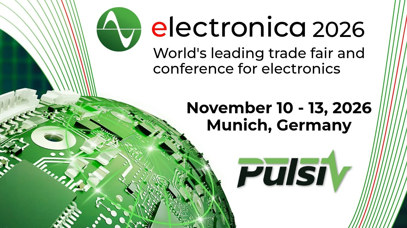 Meet the Pulsiv team at Electronica 2026. Arrange a meeting to discover the future of power conversion