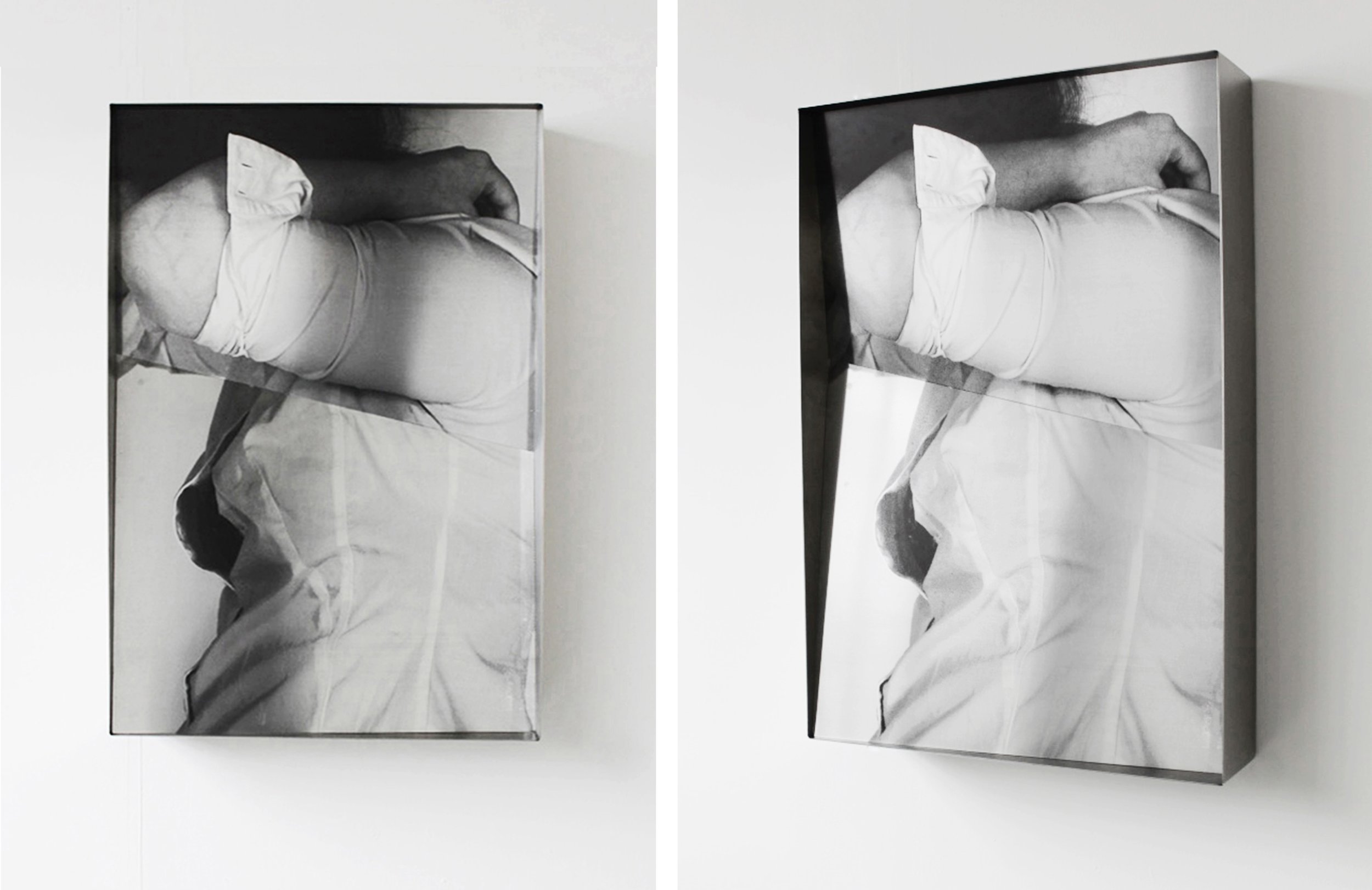 Unbuttoned (Woman) 2018, screen print on aluminium