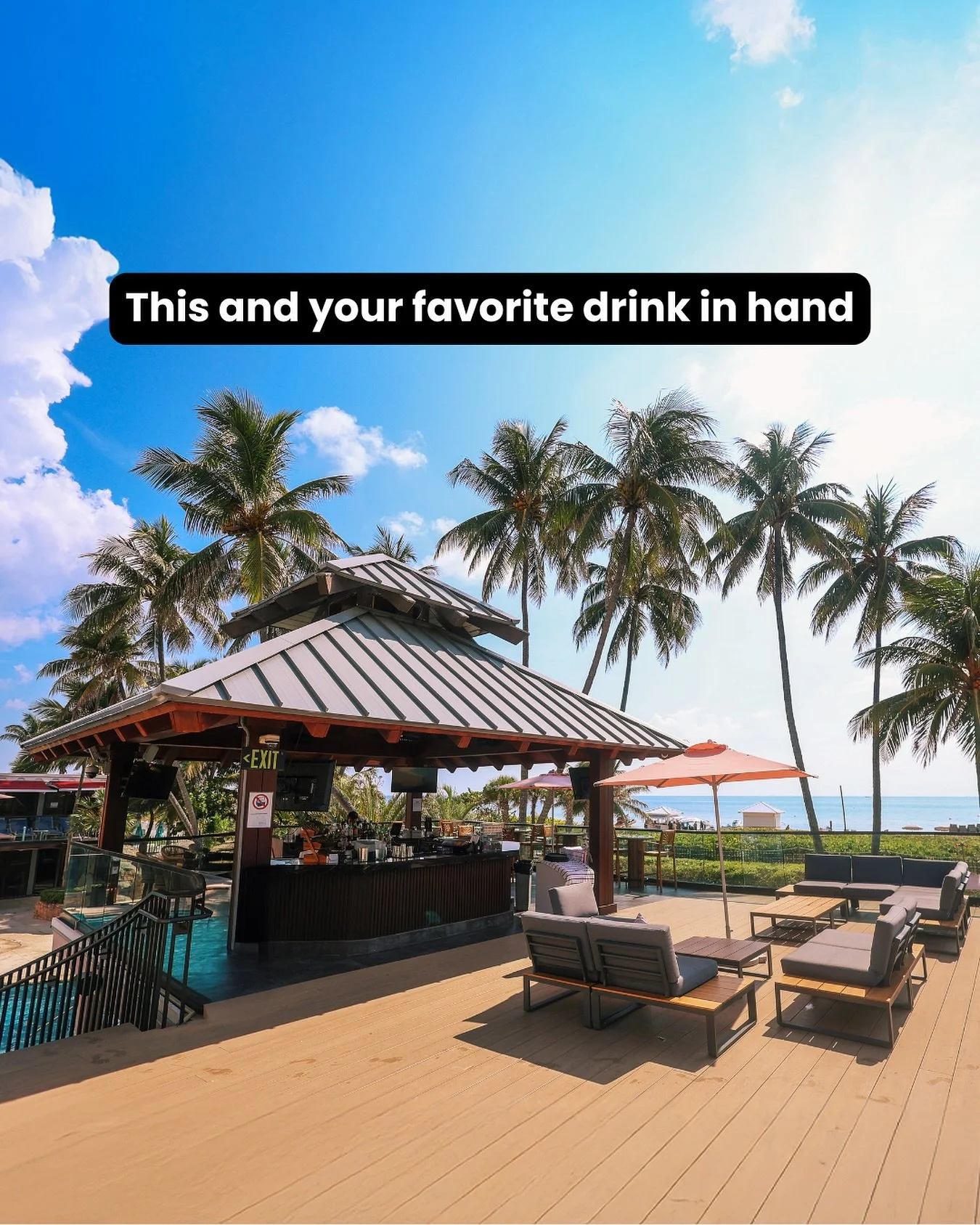 Picture this: The beach just a few steps away, sun bathing by the pool, your favorite drink in your hand, and your new favorite tiki lounge here at The Alexander. 🧉🏖️

What are you waiting for? Book your stay TODAY! ✨ Book through link in bio or vi