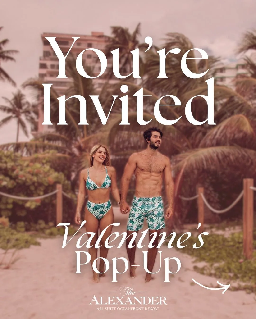Love is in the air at The Alexander Hotel! 💕🌊

Join us for a Valentine&rsquo;s pop-up. Sip welcome champagne, discover local finds, and connect with great company surrounded by music and ocean views.

February 12th, 5PM at The Alexander. 

RSVP now