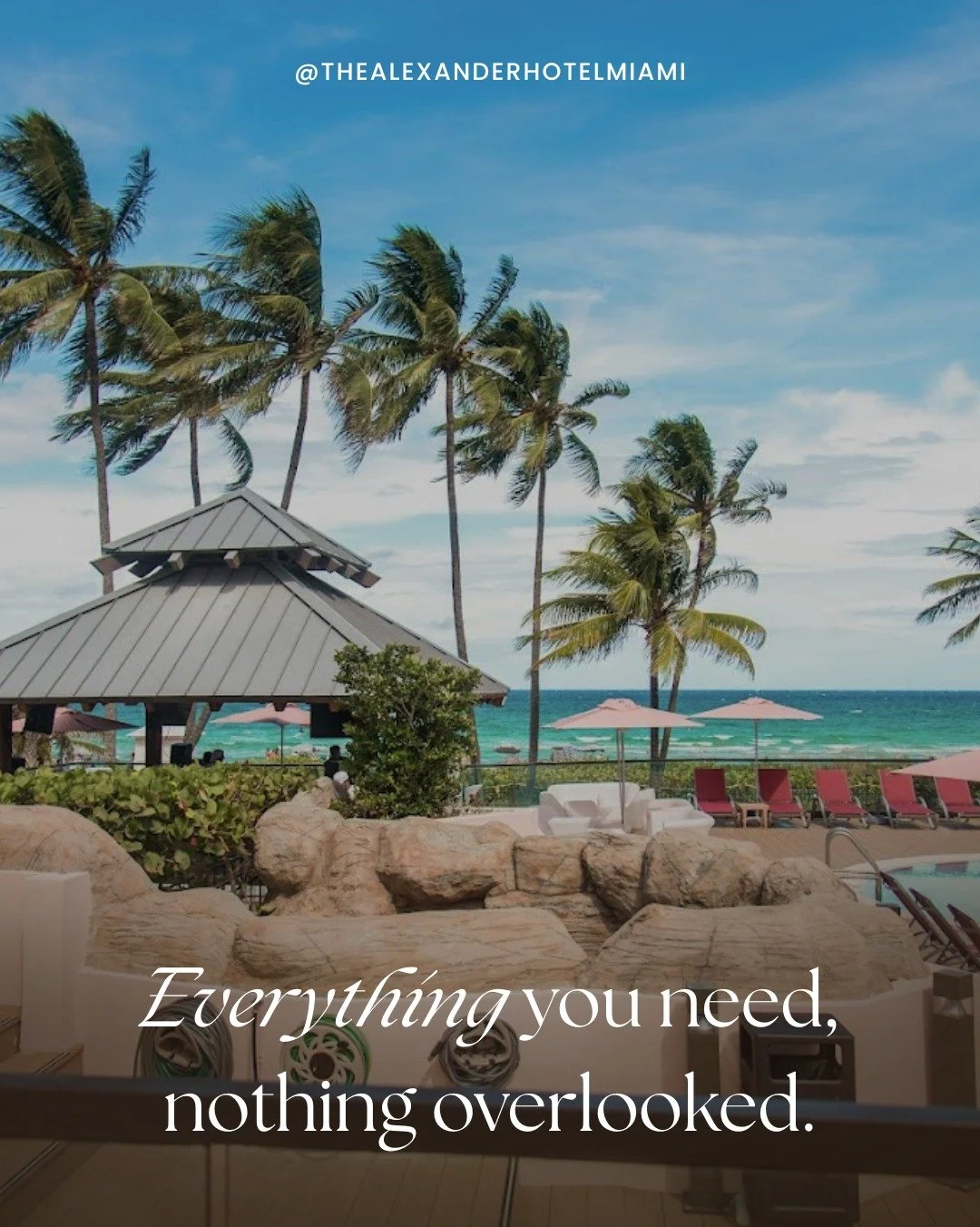 When you stay with us, you can find everything you need (and then some). We have it handled. 

With amenities like multiple pools, cabanas, shops, a gym, sauna, beach activities, and a fine dining glatt kosher restaurant, what more could you need? 


