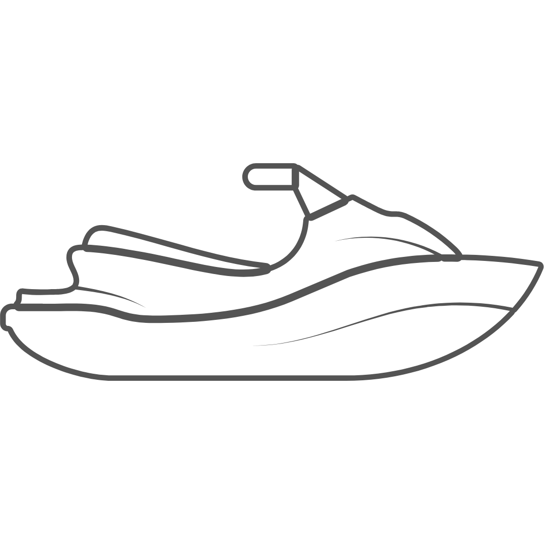 Outline drawing of a scooter viewed from the front