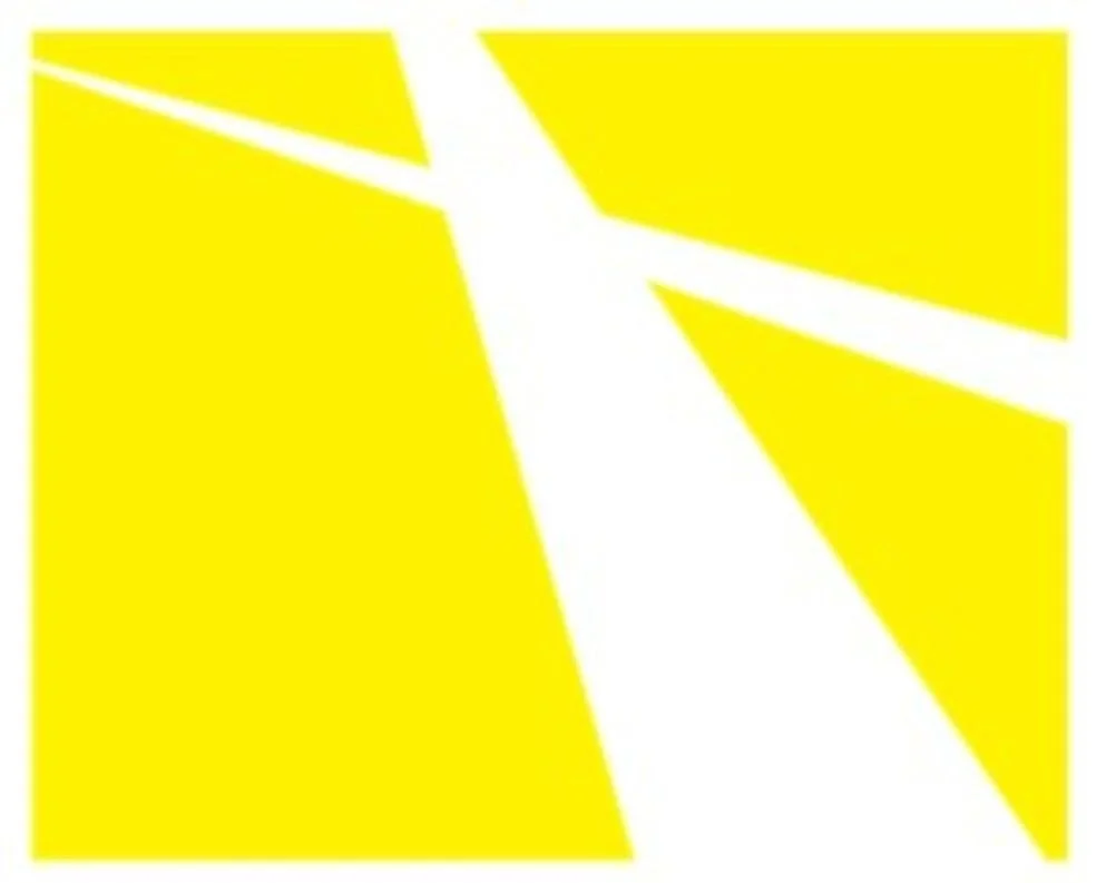 Logo. The words Money Course by an oblique white cross with yellow background 