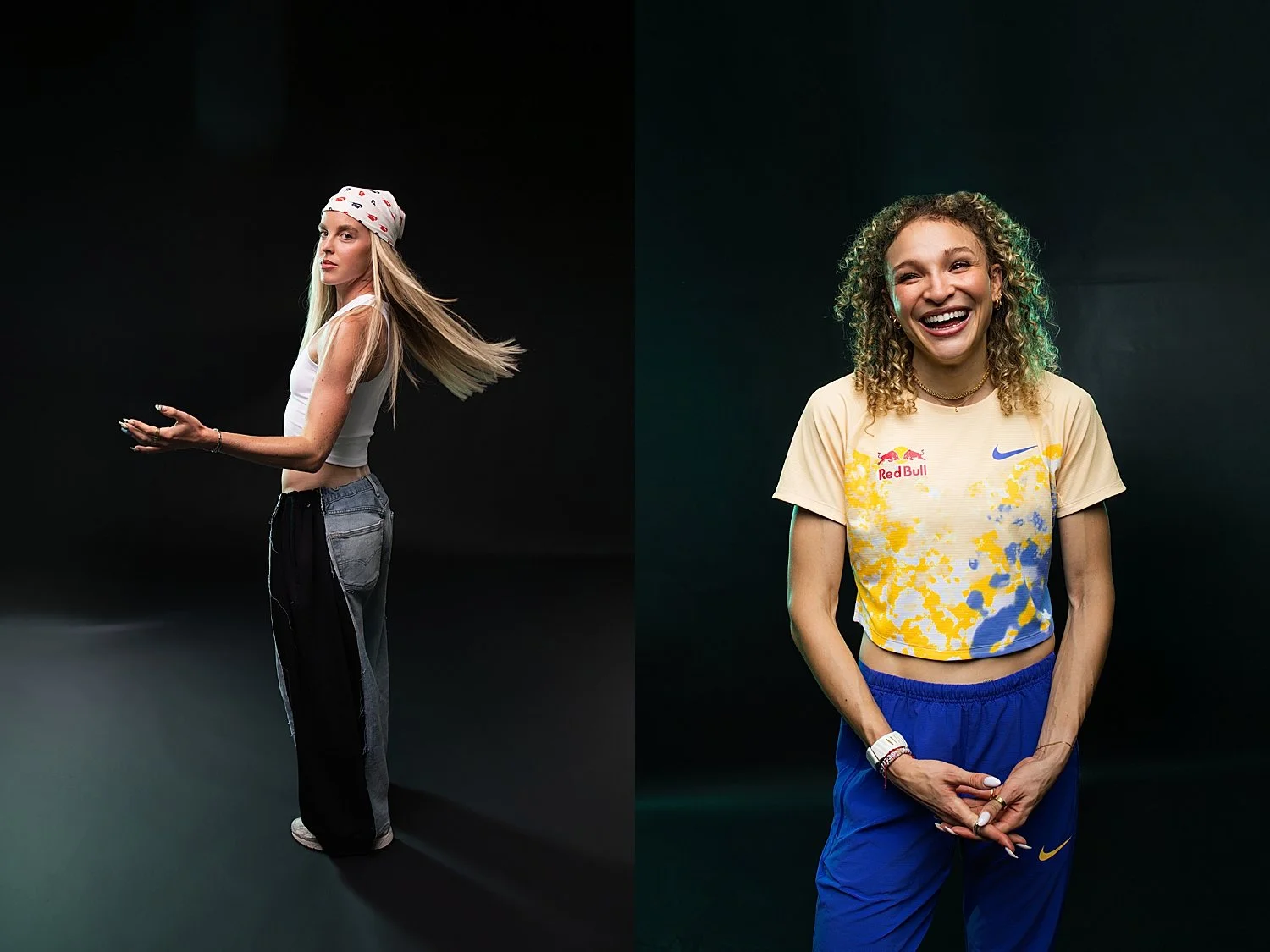 female athletes pose for pre-game portraits at the nike pre-classic