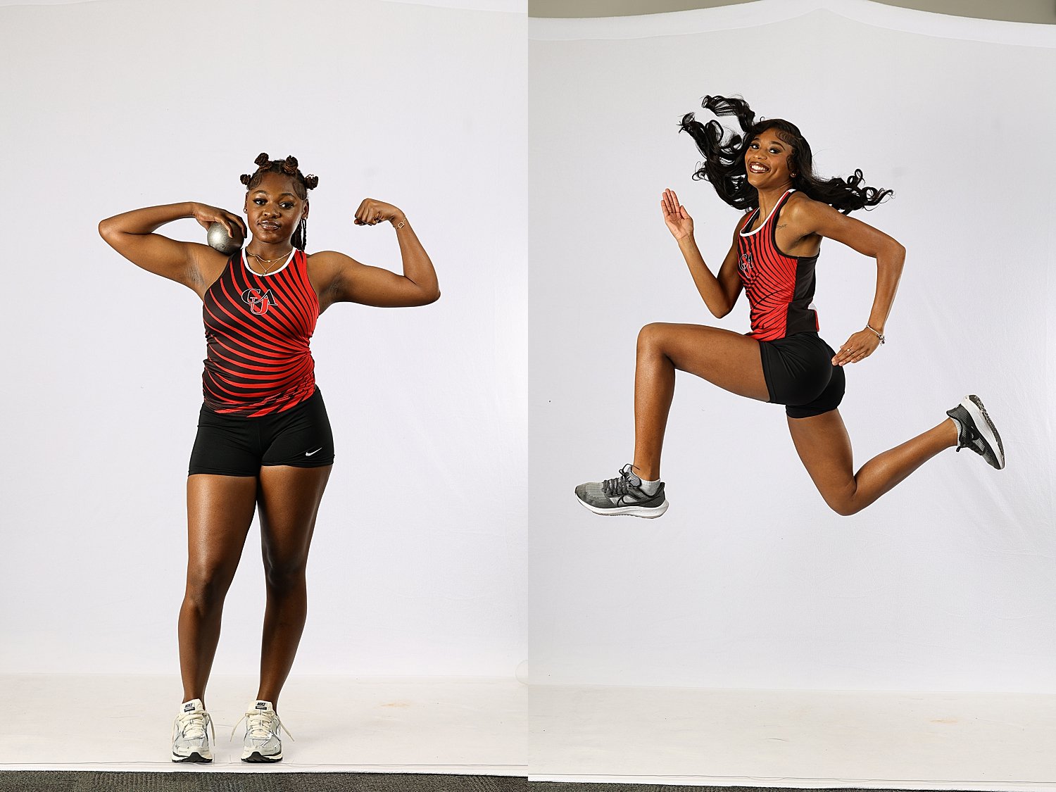 athlete holds up muscles without media day special effects