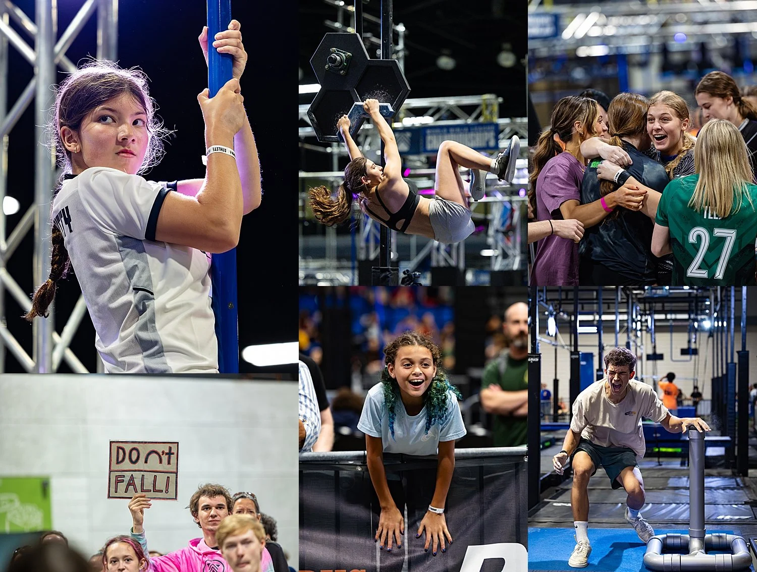 people doing obstacle courses at indoor arena by Atlanta sports photographer
