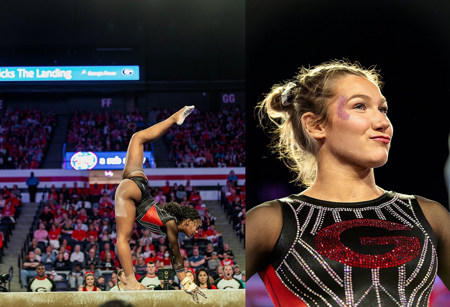 a female athlete performs at competition in Atlanta, Georgia