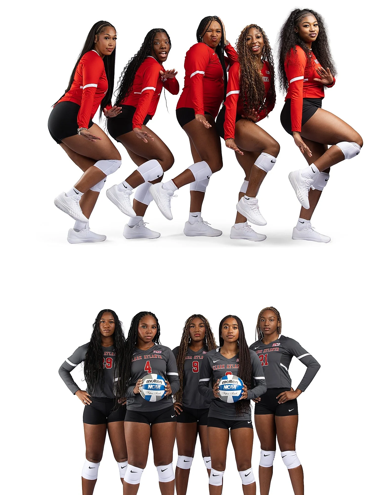 volleyball team in a line showing why you don't need media day production