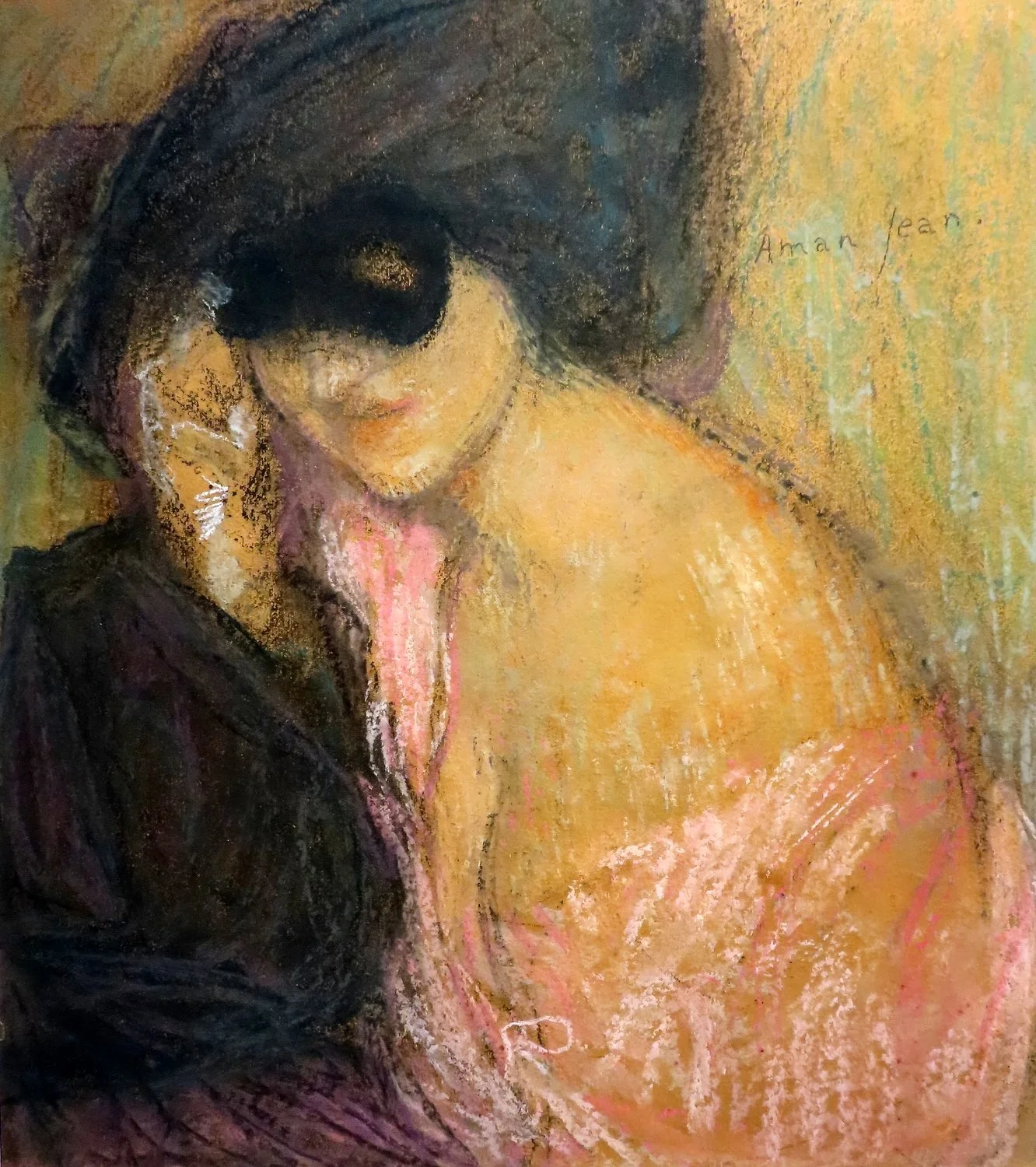 LA FEMME AU MASQUE/EDMOND AMAN-JEAN / 1900