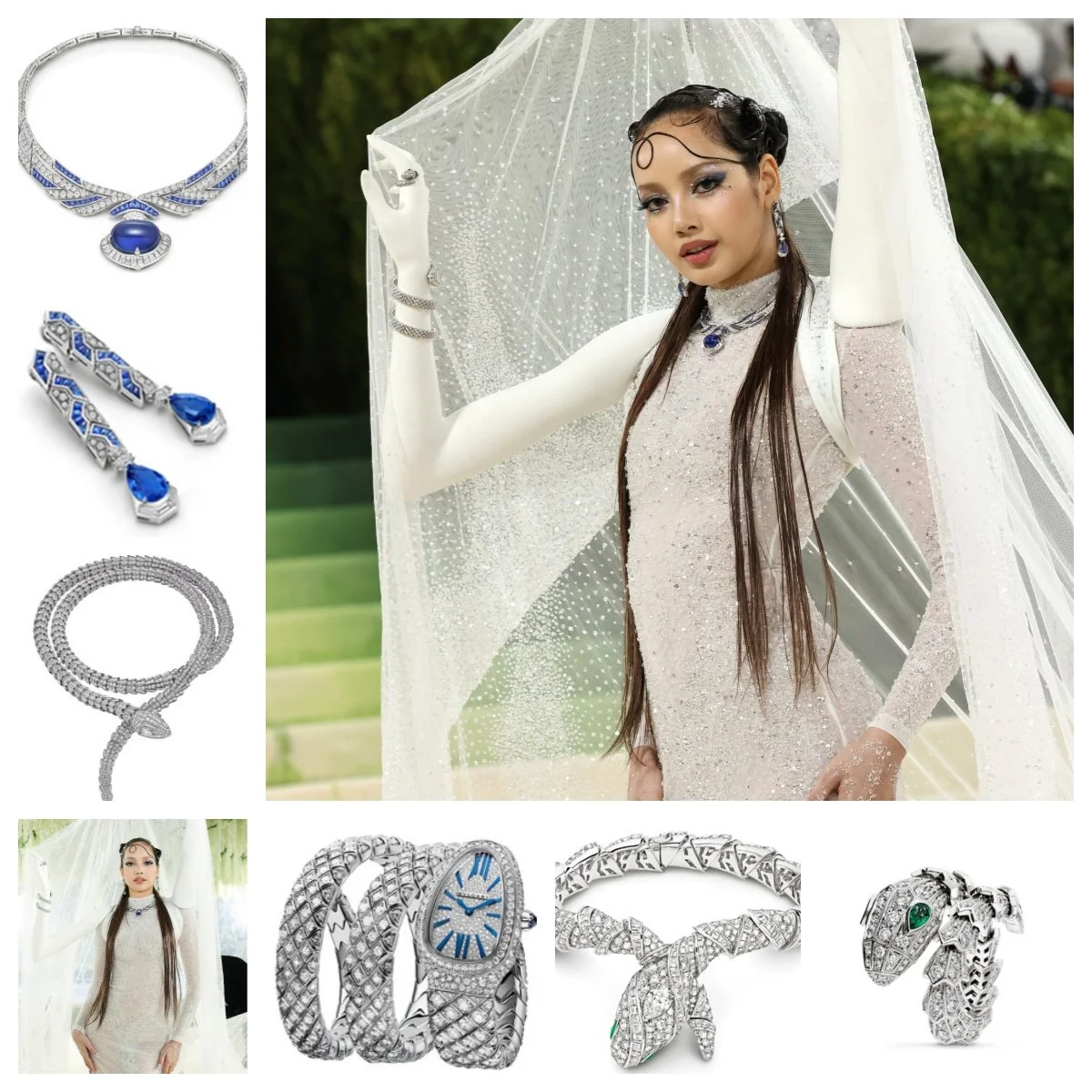 Lisa Manobal wearing Bulgari jewelry at Met Gala 2026