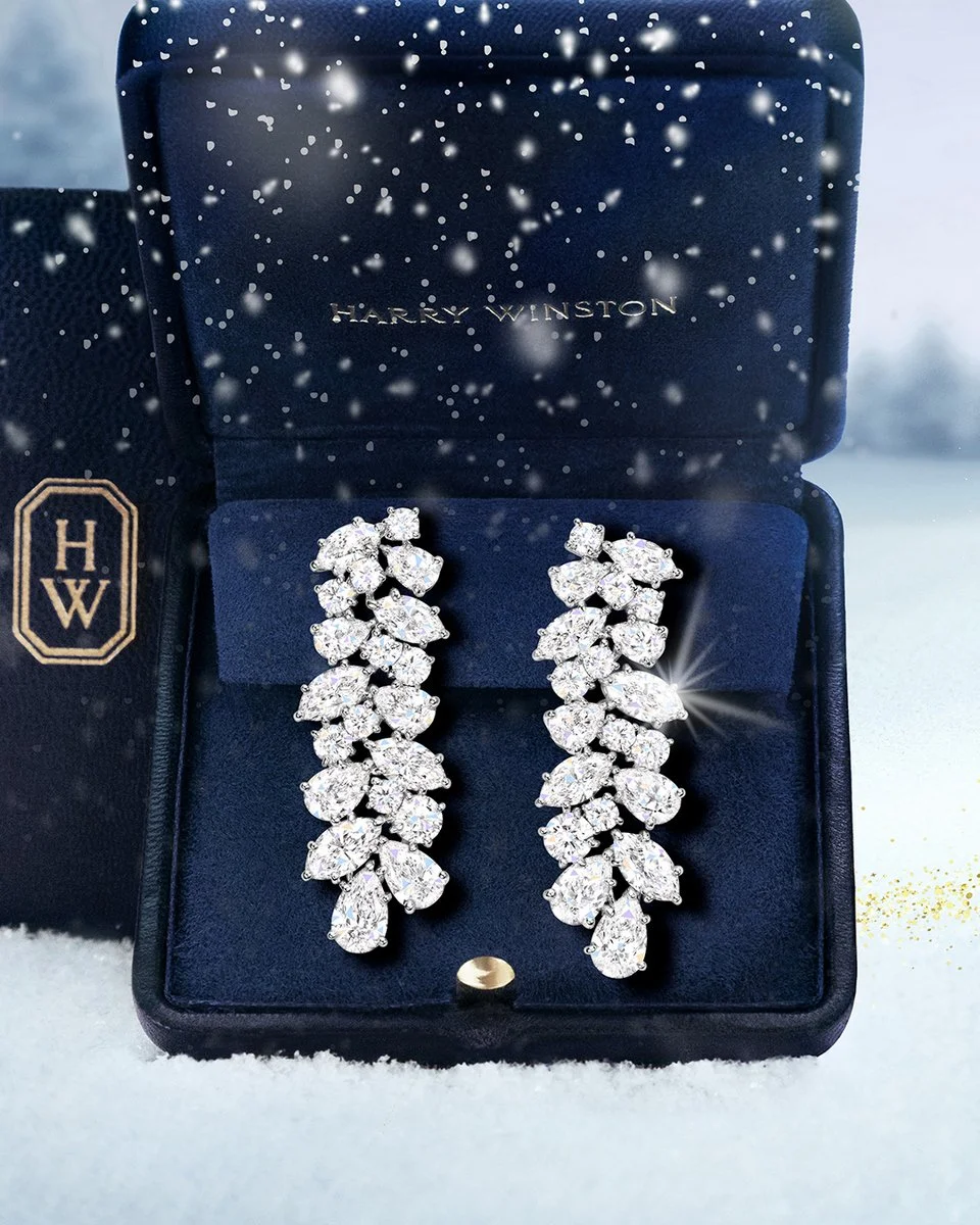 Winston Cluster钻石耳环